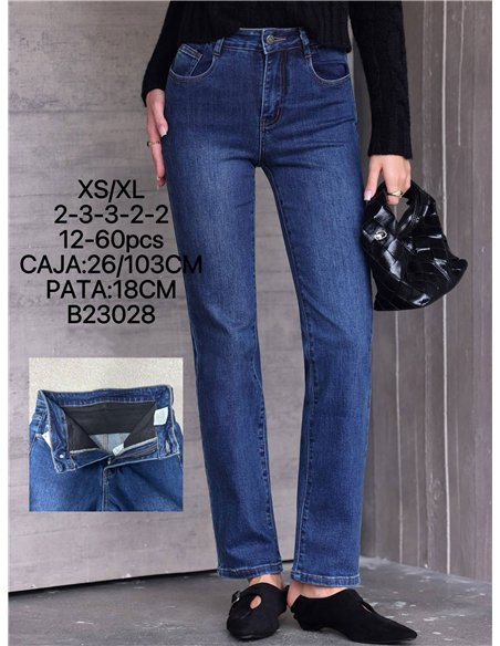 Jeans básicos con faja efecto vientre plano