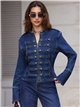 Chaqueta denim militar con botones