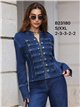 Chaqueta denim militar con botones