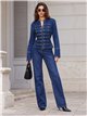 Chaqueta denim militar con botones