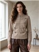 Chaqueta de punto militar con botones