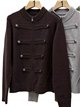 Chaqueta de punto militar con botones