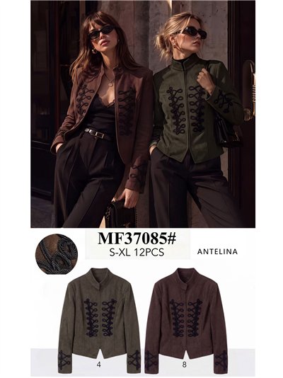 Chaqueta militar efecto ante con alamares 2