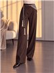 Pantalón wide leg con pañuelo y cordón