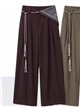 Pantalón wide leg con pañuelo y cordón