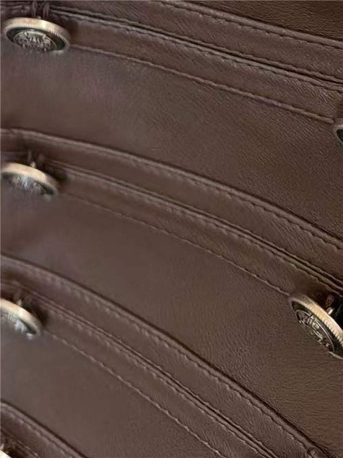 Chaqueta militar efecto piel con botones