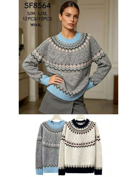 Jersey jacquard nordique | DB-SF8564 | Vente en gros | Eshermosa