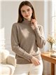 Jersey cuello alto puño con botones