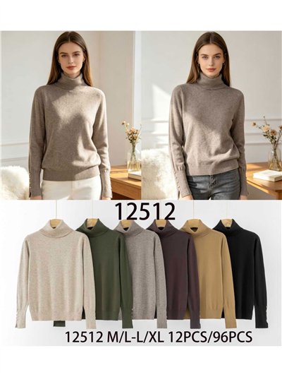 Jersey cuello alto puño con botones 2