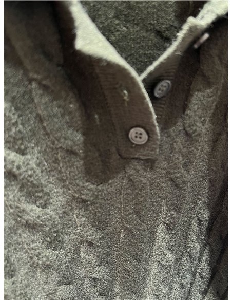 Poloshirt mit Zopfmuster