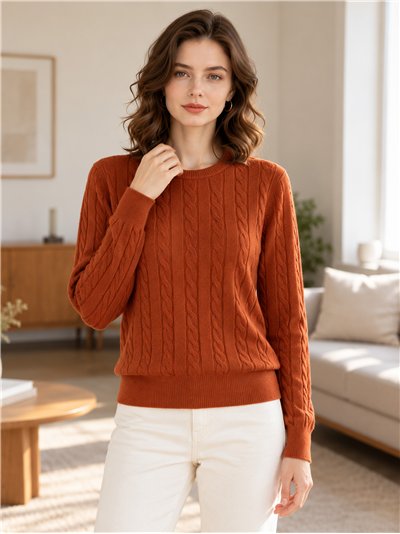 Zopfstrickpullover
