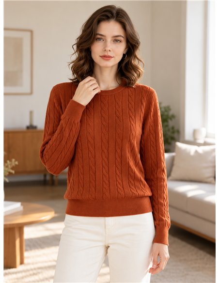 Zopfstrickpullover