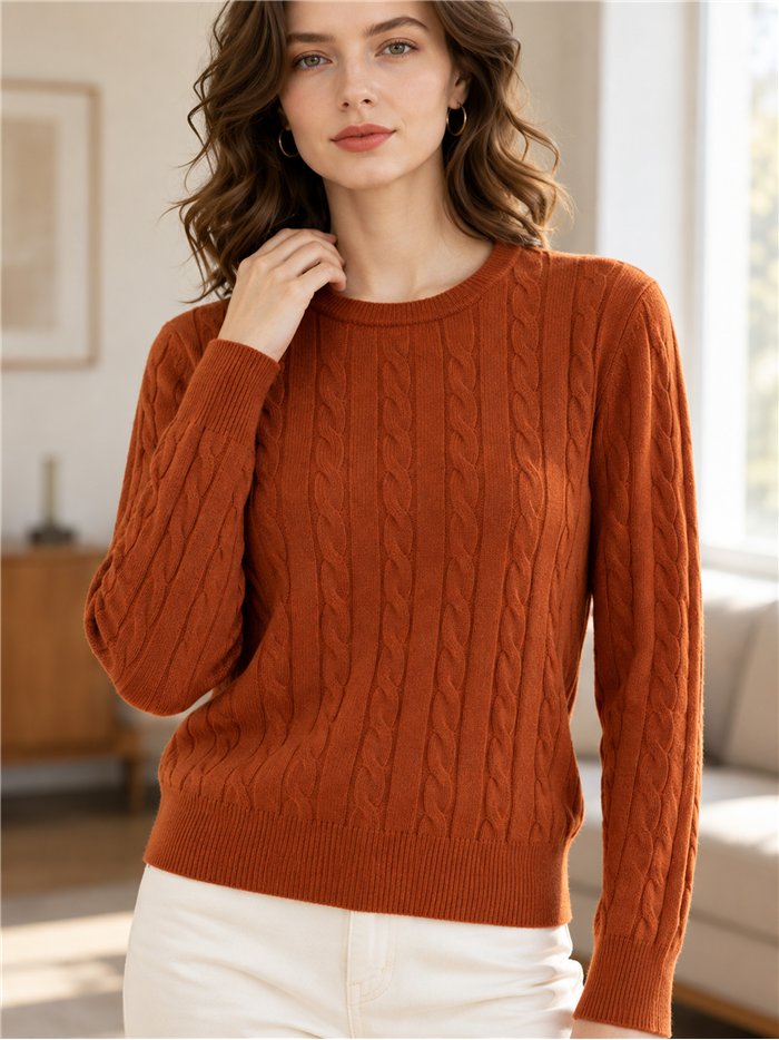Zopfstrickpullover