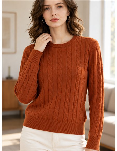 Zopfstrickpullover