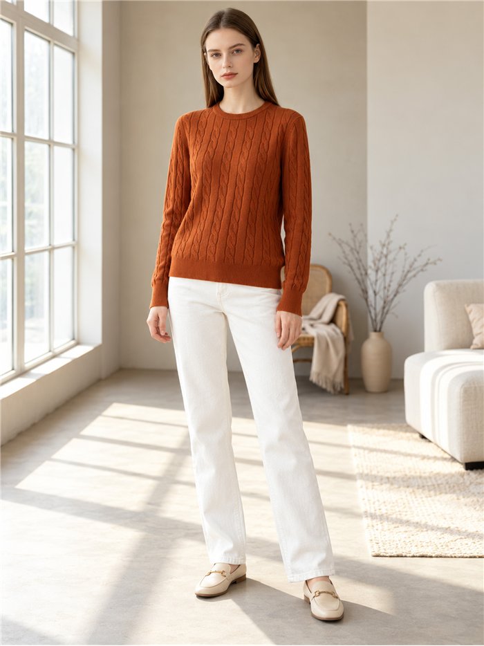Zopfstrickpullover