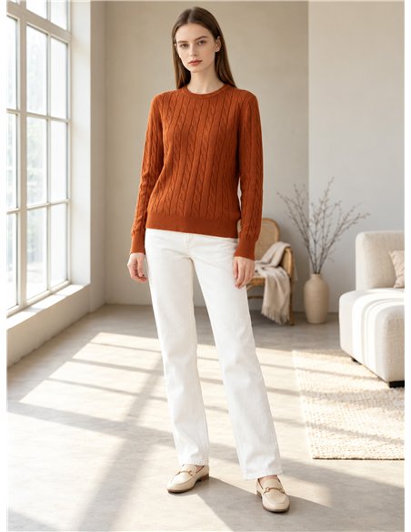 Zopfstrickpullover