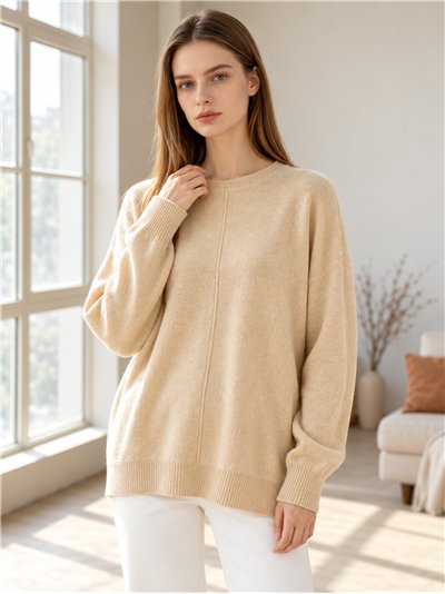 Jersey amplio con costura central