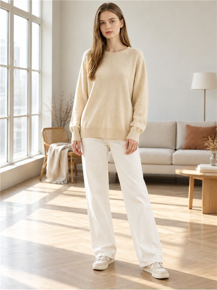 Jersey amplio con costura central