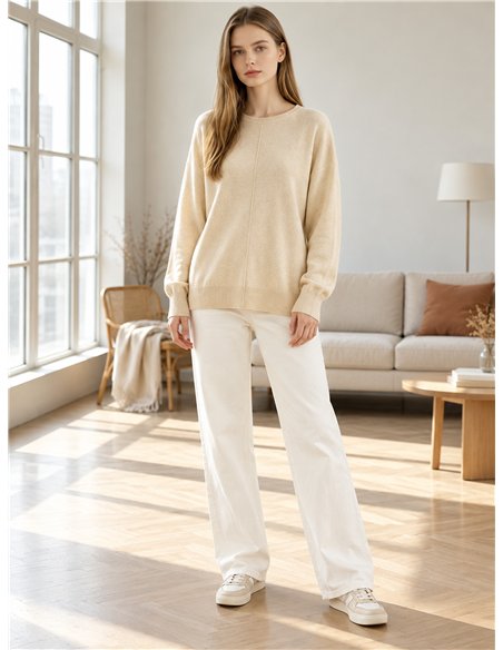 Jersey amplio con costura central