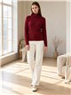 Veste en maille torsadée avec demi-zip
