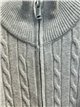 Veste en maille torsadée avec demi-zip
