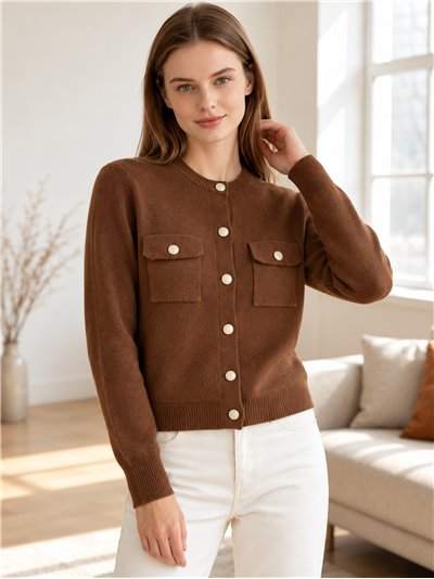 Chaqueta de punto con bolsillos