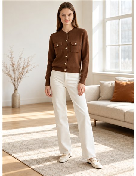 Chaqueta de punto con bolsillos