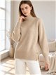 Rollkragenpullover mit seitlichen Knöpfen