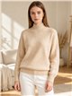 Rollkragenpullover mit Ziernähten