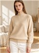 Rollkragenpullover mit Ziernähten