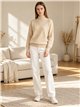 Rollkragenpullover mit Ziernähten