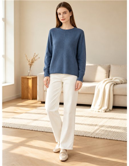 Jersey amplio brillo con trenza central