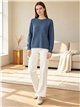 Jersey amplio brillo con trenza central