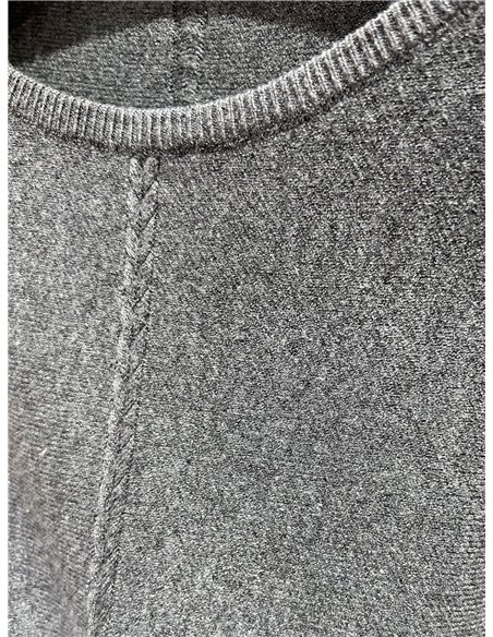 Jersey amplio brillo con trenza central