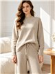 Conjunto jersey con botones laterales y pantalón