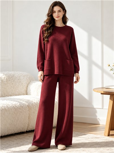 Conjunto jersey con bolsillos delanteros y pantalón