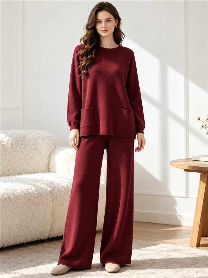 Conjunto jersey con bolsillos delanteros y pantalón