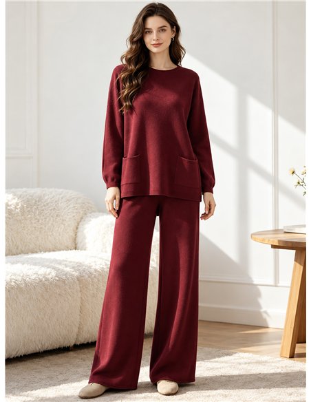 Conjunto jersey con bolsillos delanteros y pantalón