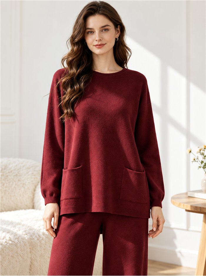 Conjunto jersey con bolsillos delanteros y pantalón