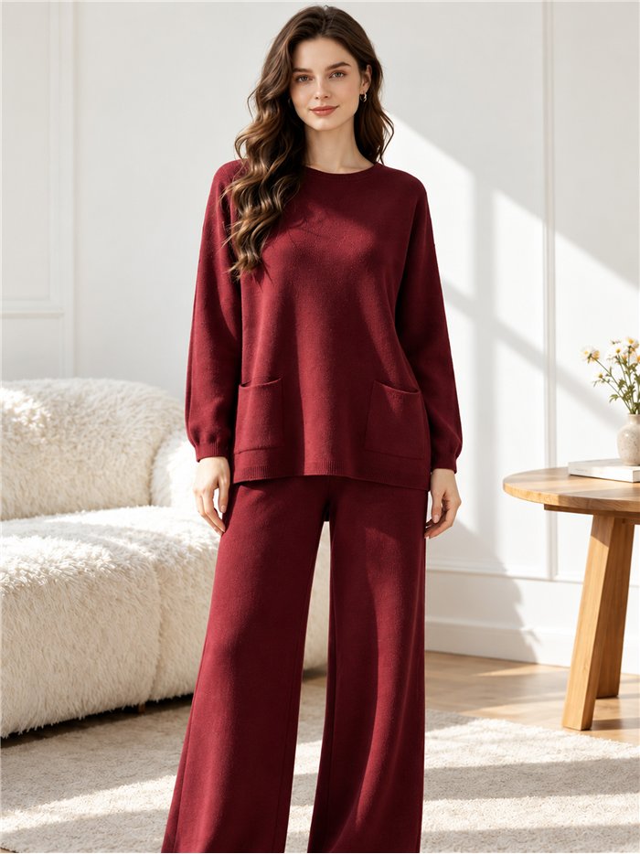 Conjunto jersey con bolsillos delanteros y pantalón