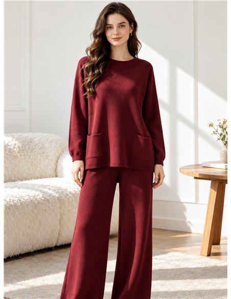 Conjunto jersey con bolsillos delanteros y pantalón