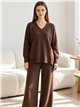 Conjunto jersey cuello pico y pantalón