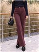 Jeans wide leg vino cintura con faja