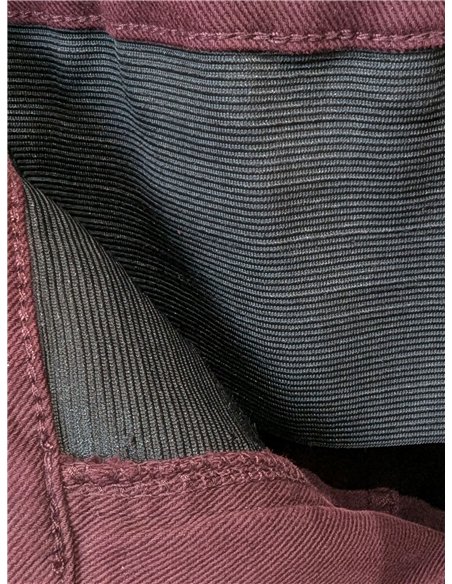 Jeans wide leg vino cintura con faja