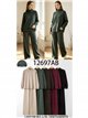 Conjunto jersey cuello alto bajo desflecado y pantalón
