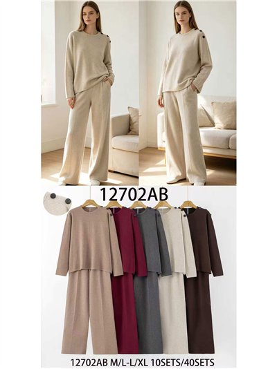 Conjunto jersey botones en el hombro y pantalón 2