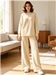 Conjunto jersey bajo desflecado y pantalón