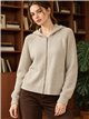 Giacca in maglia con cappuccio e cerniera