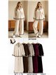 Ensemble pull à col roulé et pantalon avec finitions contrastées