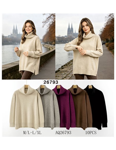 pull à col roulé oversize